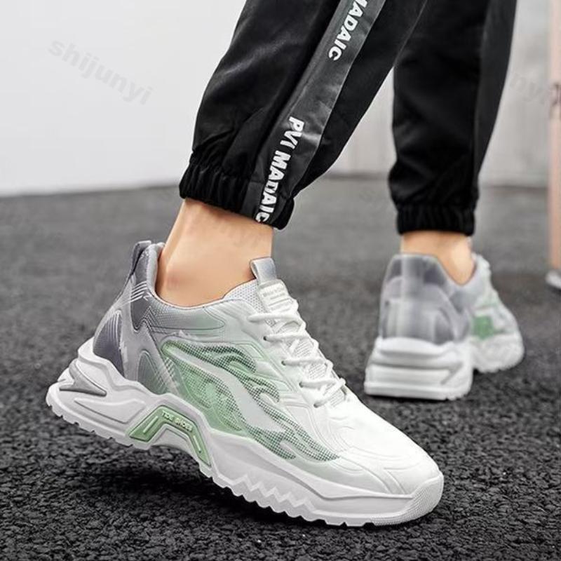 Baskets Homme Respirantes Tendance 2025 Automne Nouveauté Augmentation de la Hauteur Mode Plateforme Chaussures Décontractées Lacées Antidérapantes Chaussures de Running Outdoor
