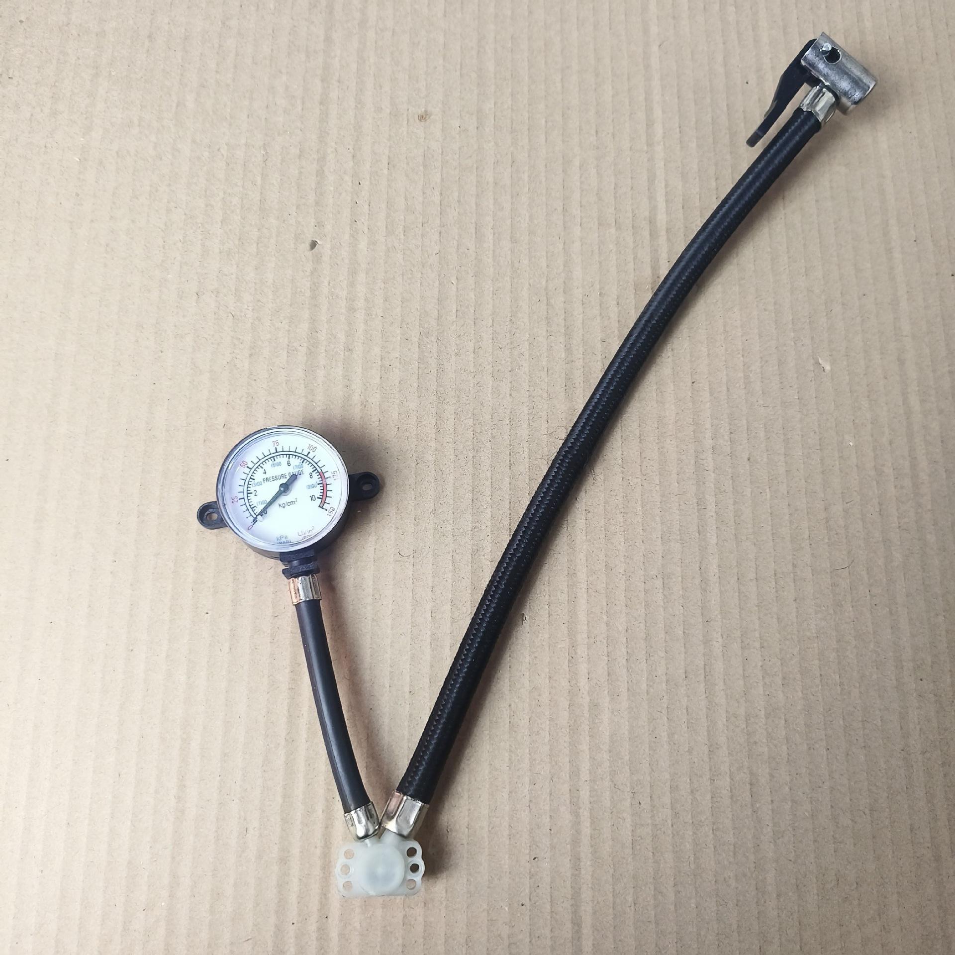 12-вольтовый набор для накачки шин автомобиля: Насос, Цилиндр, Двигатель, Форсунка, Манометр, Шланг