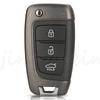Jingyuqin Smart Remote Aute Flip Key Shell Case For Hyundai Accent Elantra Kona Santa Fe Tucson Veloster Car Accessories