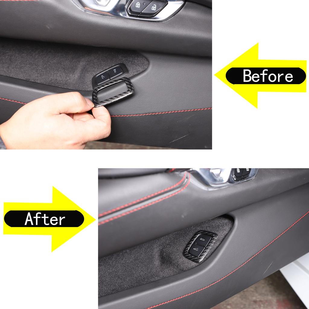 Real Carbon Fiber Trunk Switch Button Frame Trim Cover For Corvette C8 -2025