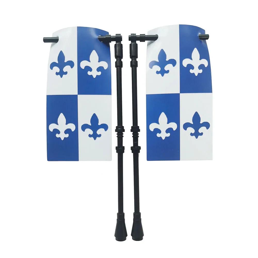 Klocki Budowanie Flag Miasta-Państwa Średniowieczne Postać Wojskowa Flaga Broń Starożytne Święte Cesarstwo Rzymskie Jerozolima Rycerz Świętego Łazarza Legion Zabawka