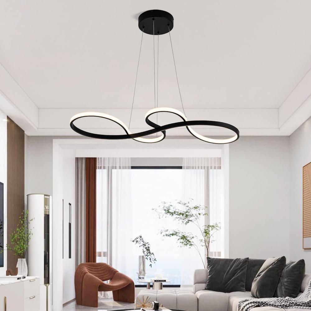 Modern LED Chandelier Dimmable Chandeliers Ceiling Lights Kitchen Island Pendant Light Fixture Gold Hanging Lamp for Dining Room