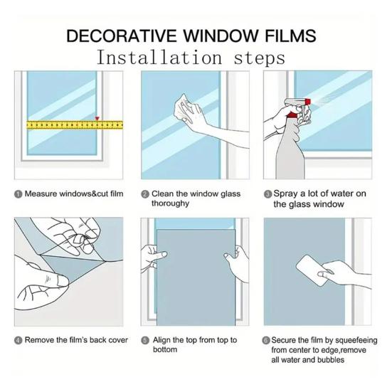 Pellicola Geometrica per Vetri Privacy Motivo Vetro Colorato Retrò Statico Opaca Rimovibile Impermeabile Pellicola Privacy per Camera da Letto Bagno Cucina