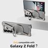 Oatsbasf Aluminium Z-deksel for Samsung Galaxy Z Fold 7 med 360° Roterende Magnetisk Stativ Rammeløst Telefondeksel Støtsikkert Støtfanger