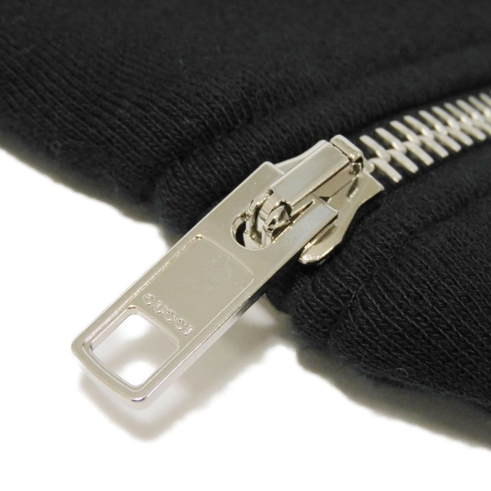 Used 9539 Logo Lipstick Hoodie 743404 XJFIX 1082 7846 XXS Zippered Short Sleeve 2-Way Interlocking G Cotton Black