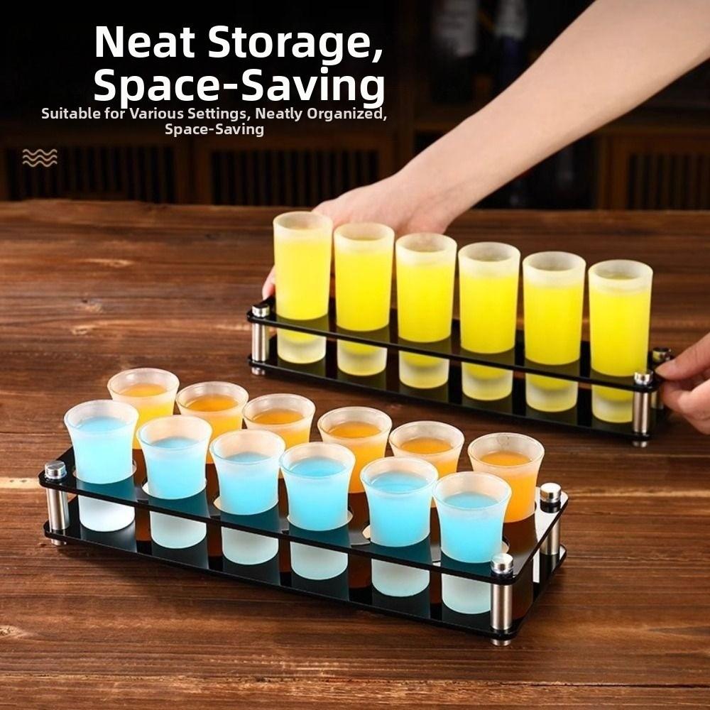Round Hole Shot Glasses Holder 38mm Wine Cup Shelf Shot Glass Display Stand Restaurant Service