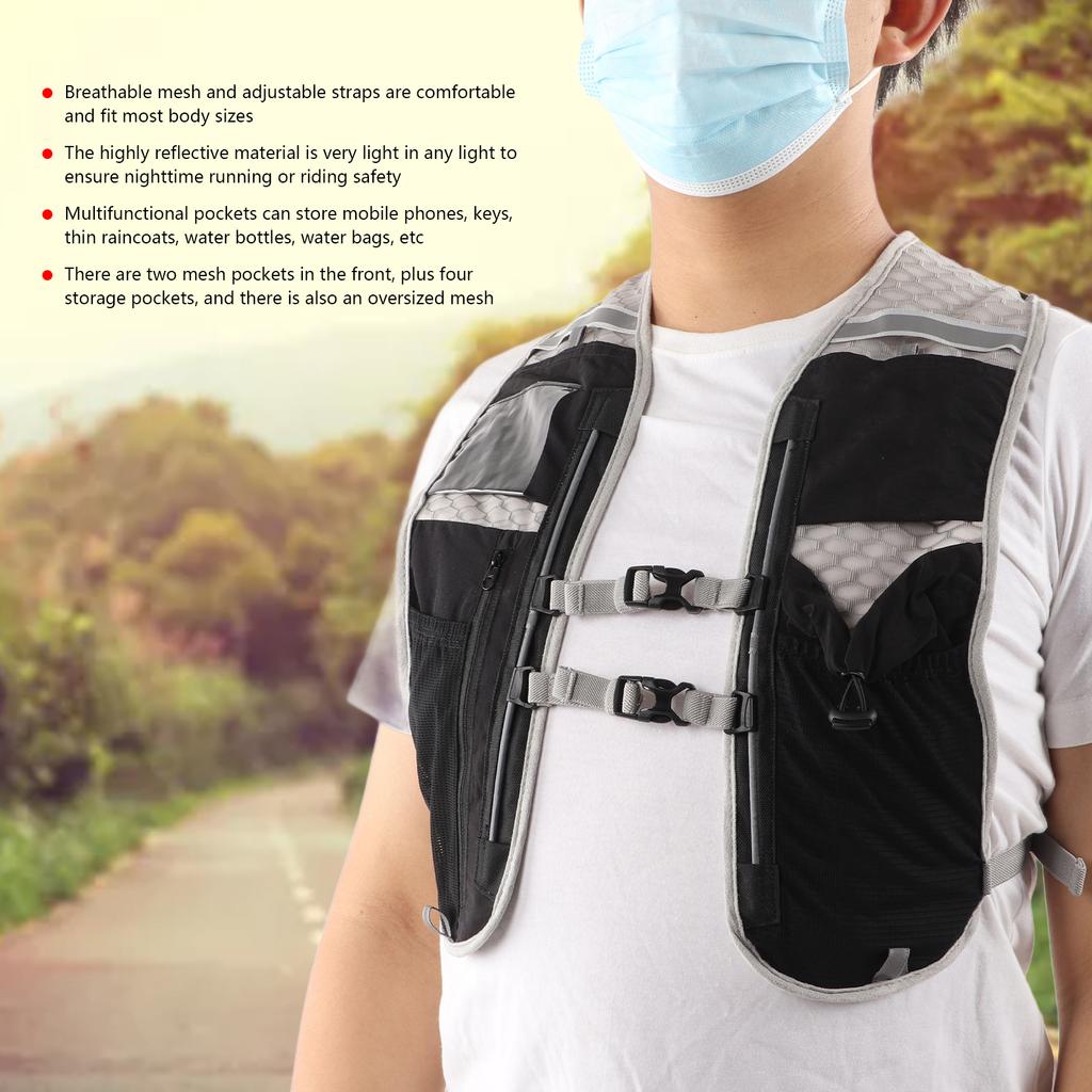 Sports Running Vest Breathable Mesh Running Hydration Vest for Riding Hiking Mountaineering