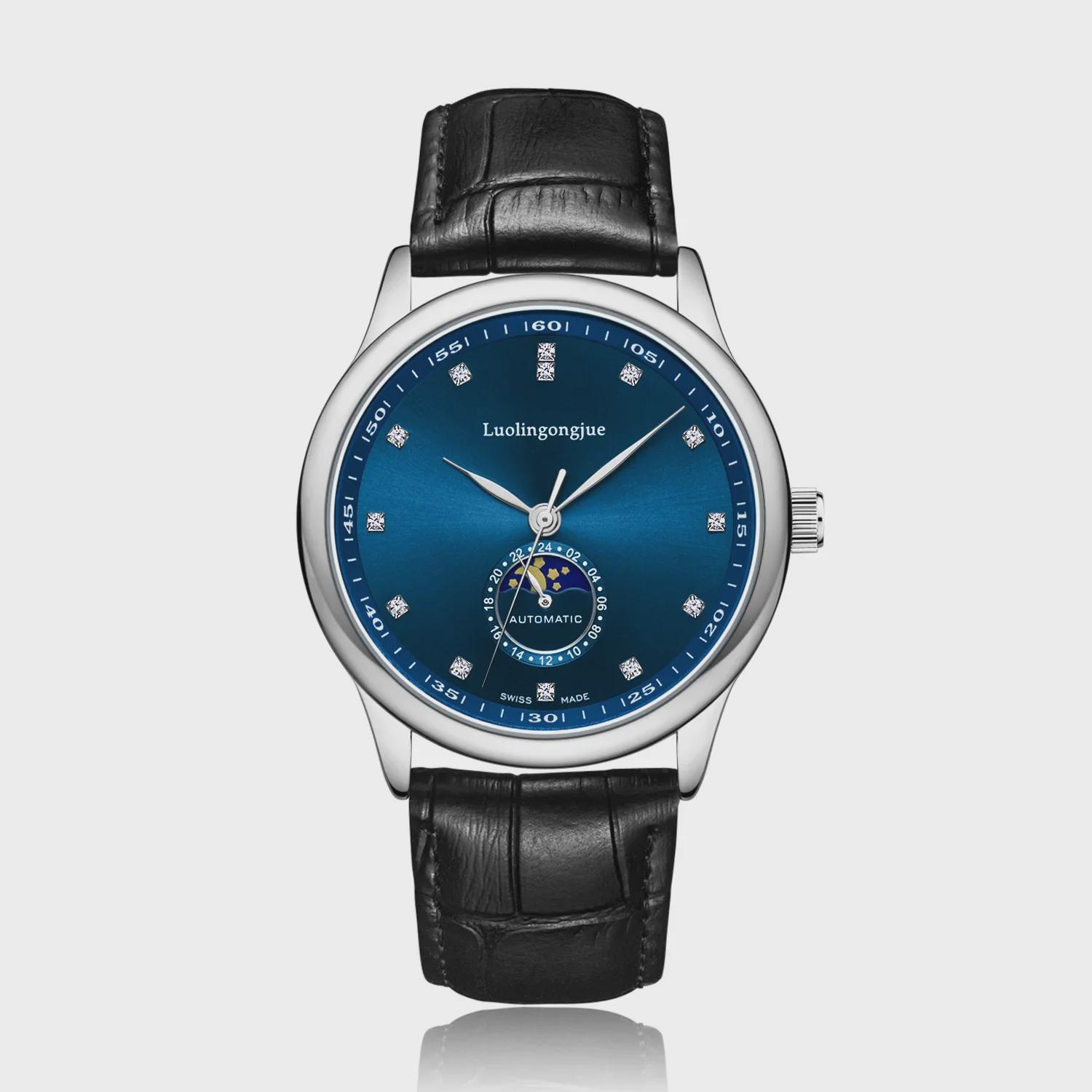 

Часы Duke of Lorraine 1984 года с автоматическим механизмом, механическими, с фазами Луны, скелетон с застежкой-бабочкой