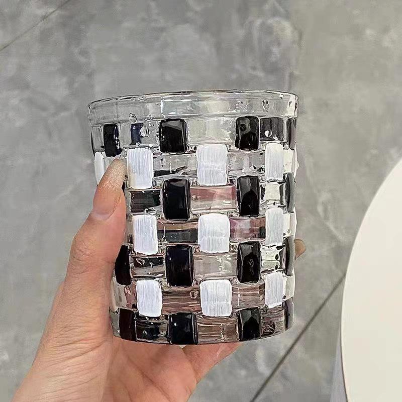 Regenbogen-Schimmer Handbemalte Glas Tasse - Bling Design für den Sommer