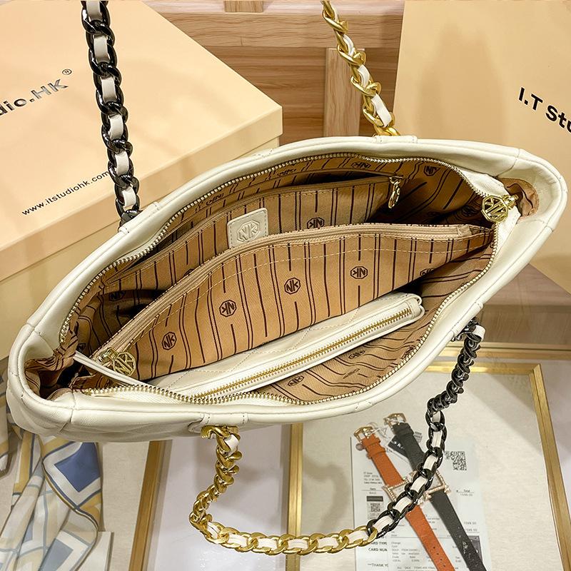 Women's Bag Diamond Chain Bag Tote Bag Female Large Capacity Shoulder Large Bag 2023 Autumn and Winter New