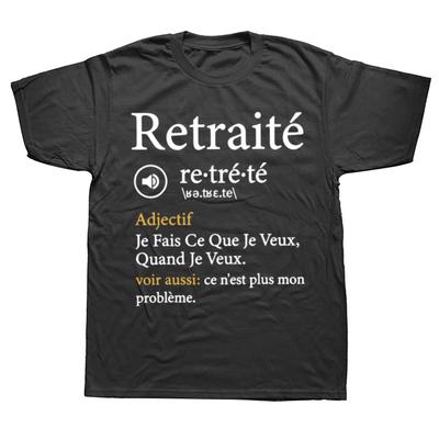 Este Não é Mais o Meu Problema Aposentadoria 2024 Camiseta Engraçada Humor Francês Presente para Aposentado Papai Tops 100% Algodão Macio Camisetas Unisex