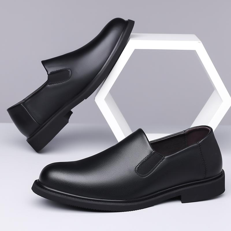 Fashion Classic Brand Men's Leather Casual Shoes Comfortable Business Dress Shoes Wear-resistant Soles Commuting Men's Driving Shoes