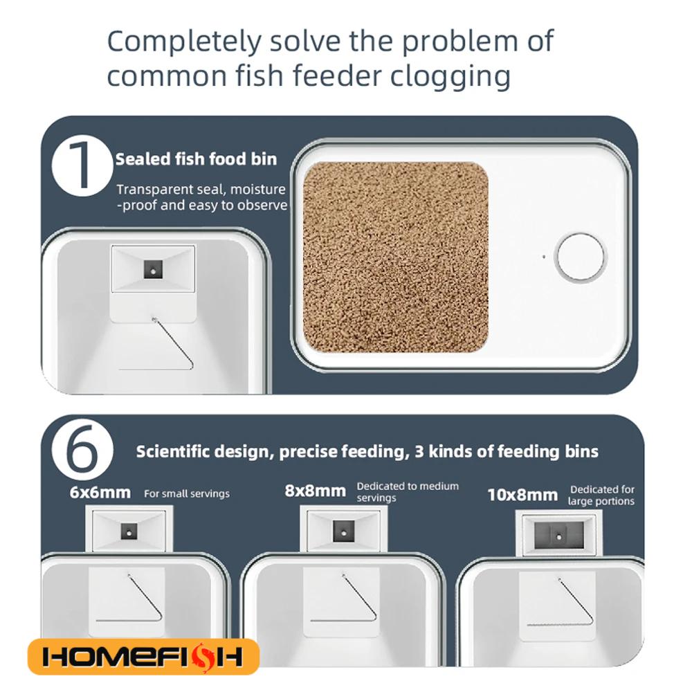 Розумна автоматична годівниця Wi-Fi Годівниця для акваріумних золотих рибок 100 мл Велика ємність APP Контроль Записи годування Нагадування Годівниця для риб