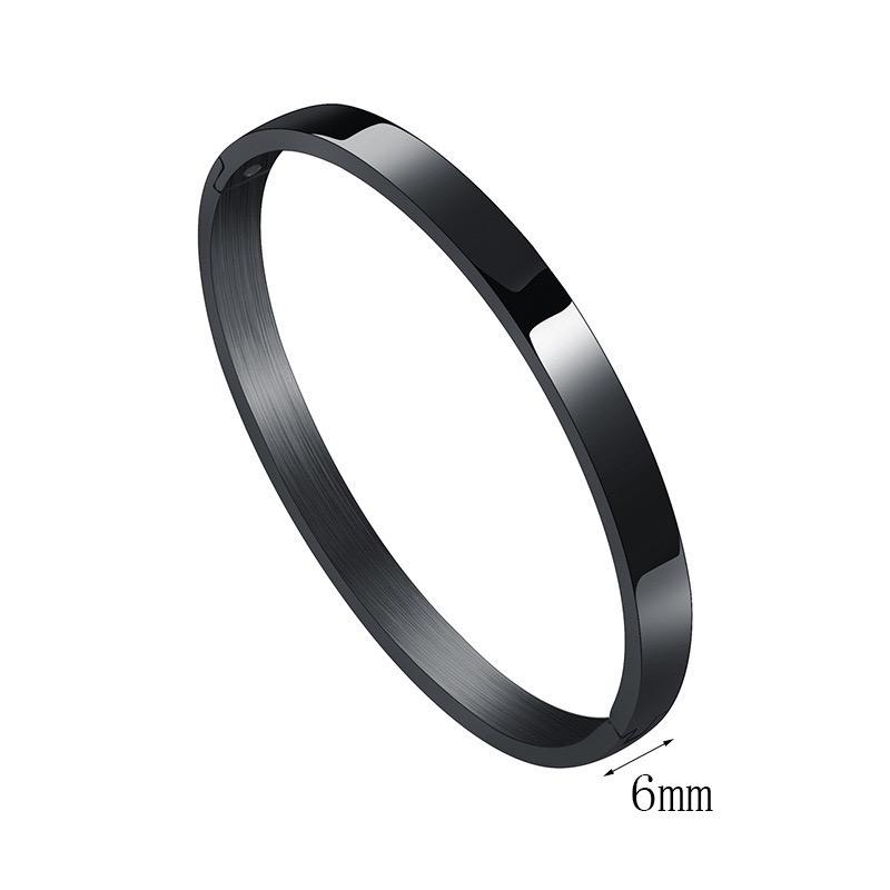 100% Stainless Steel Bangle Men Women 4mm 6mm 8mm Bracelet 3 Colors Leisure Versatile Accessories Valentine Day Gift For Lovers