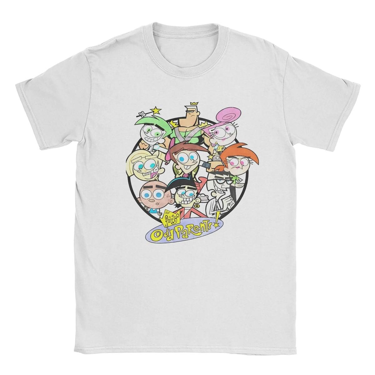 

The Fairly Oddparents Vintage Kids Movie T Shirt Men 100% Cotton Awesome T-Shirts Cartoon Tee Short Sleeve merchandise Plus Size 4XL