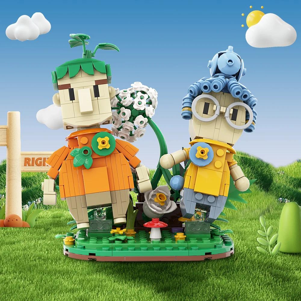 Gobricks MOC It Takes Two Game Bricks Mom And Dad Man Kodi Wife Xiaomei With Base DIY Building Block Educational Toy Kid Gift