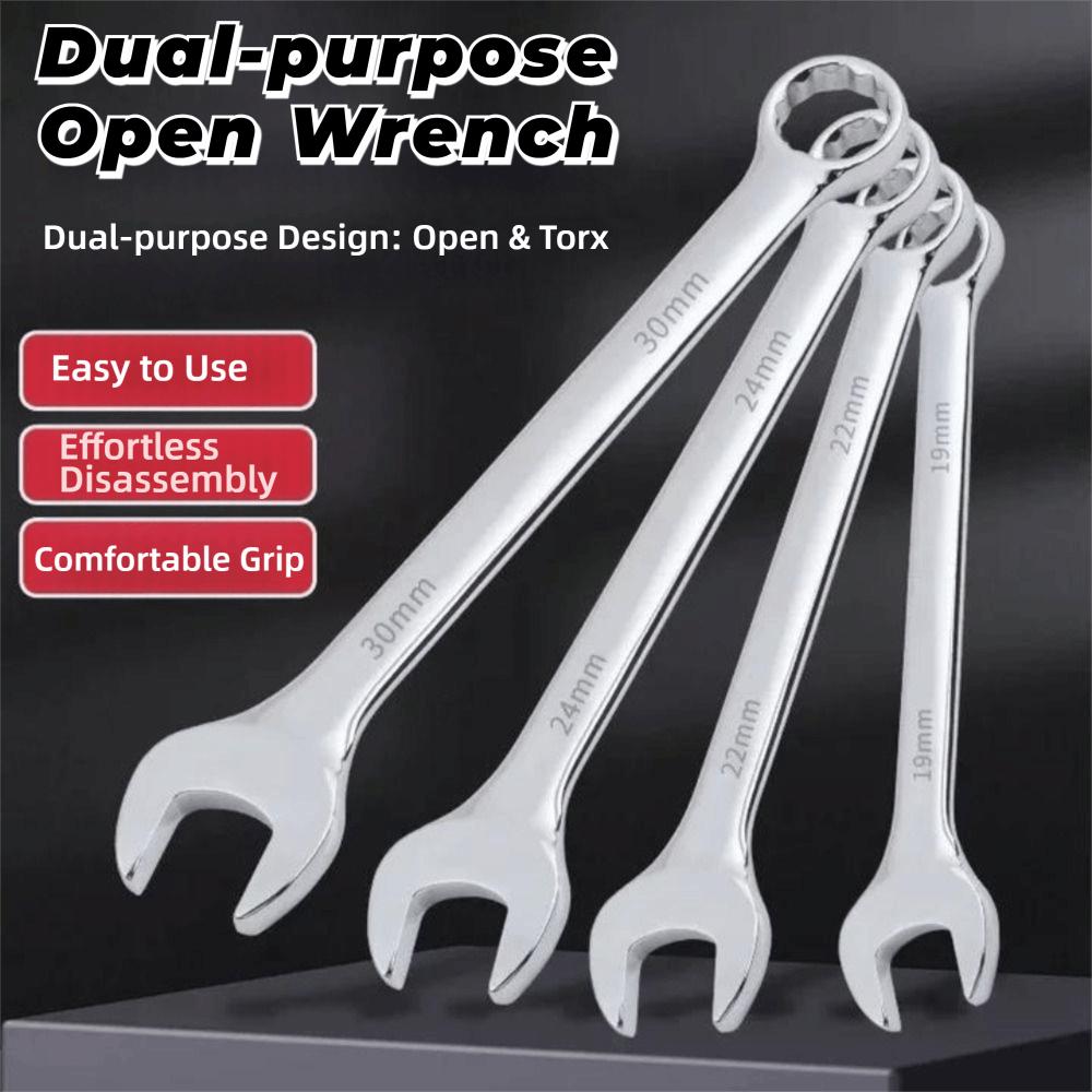 Chrome Vanadium Steel Combination Wrench 6-32mm Combo Spanner Open Box End Wrench Home Use