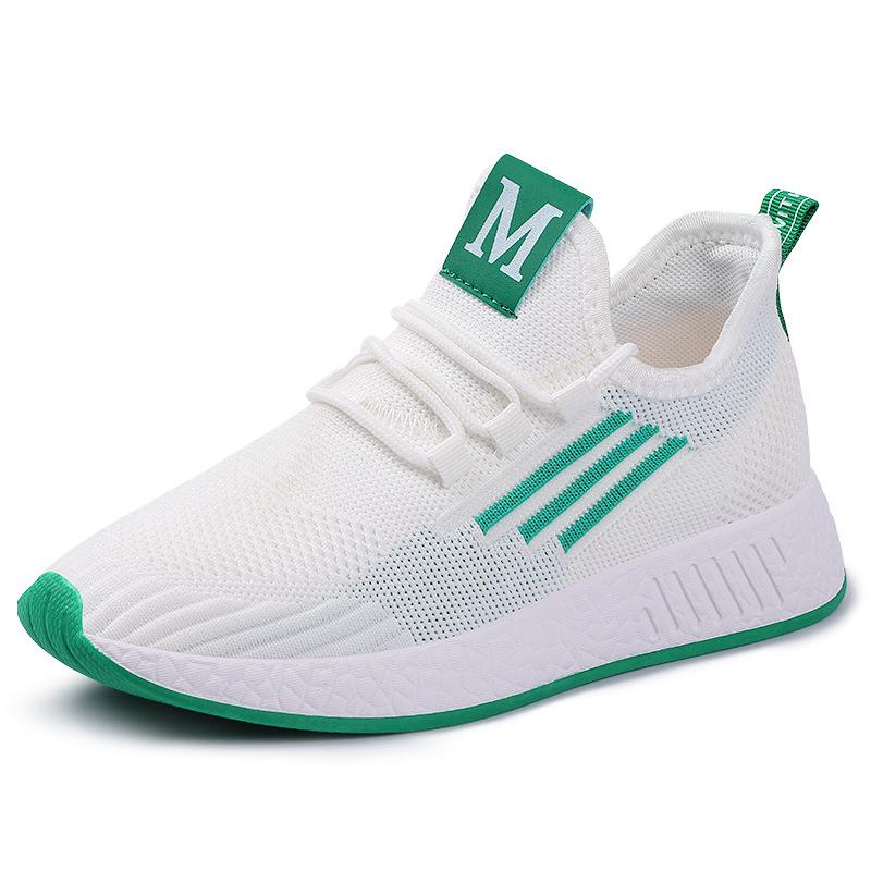 

2025 spring women s shoes custom fashion versatile casual white shoes breathable sports shoes student board shoes foreign trade 40 зелений