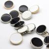 10Pcs 11.5/15/20/25Mm Decorative Buttons For Clothing Fashion Metal Black Small Buttons For Shirt Diy Sewing Buttons For Clothes