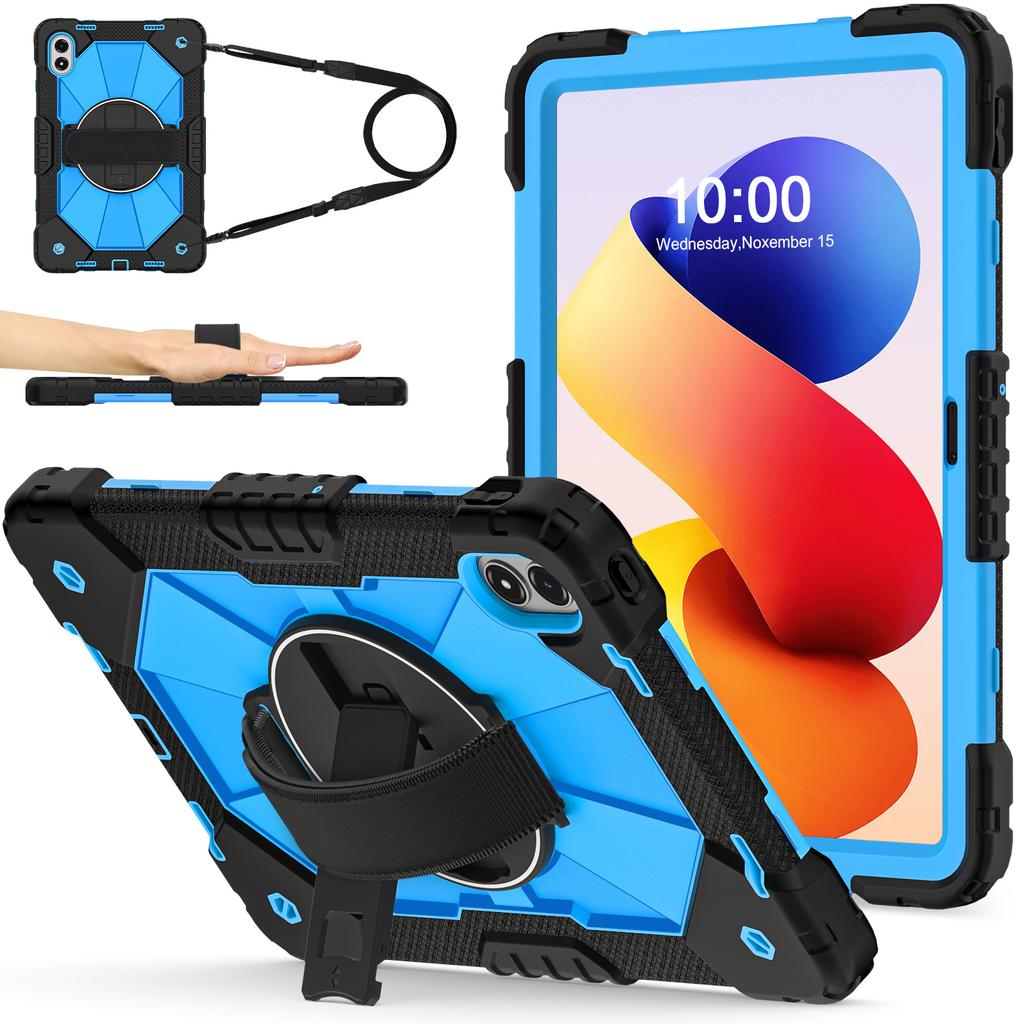 Tablet Case For Xiaomi Redmi Pad 2 Pro Silicone + PC Kickstand Cover with Handy Strap