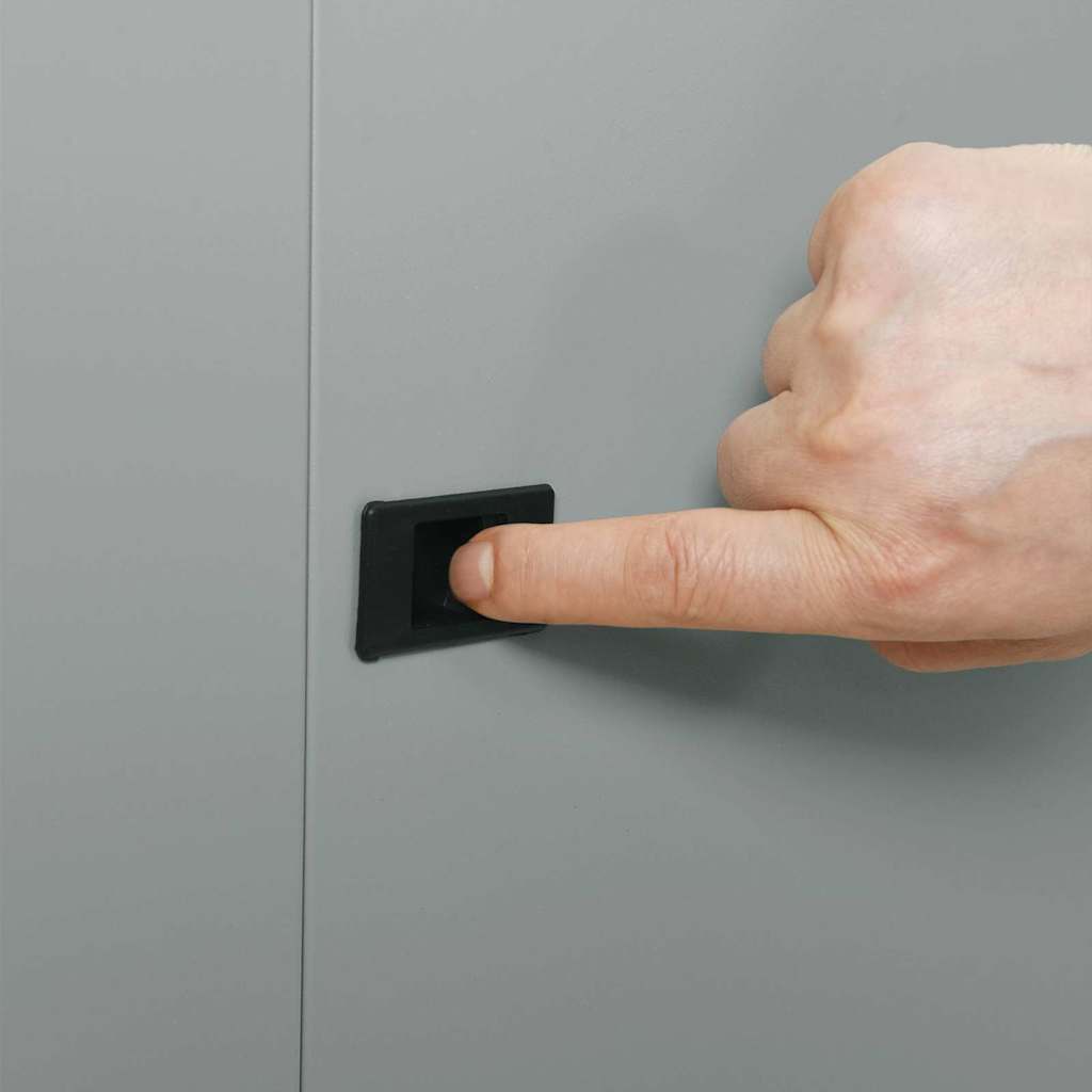 Network Cabinet with Storage Gray 60 x 45 x 50 cm Steel