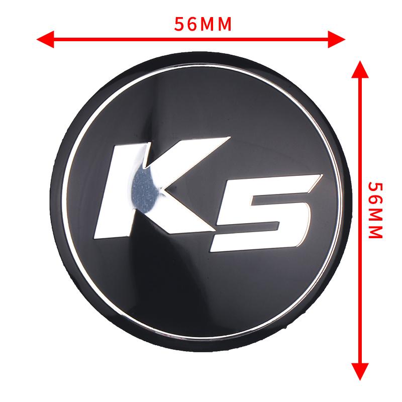 AABJA1 56MM Car Badge Wheel Center Hub Caps Sticker Tire Rim Cover Stickers Auto Accessories For KIA K5 Sportage Rio K1 K4 K2 Picanto