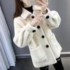 Women's Lambswool Coat: 2025 Autumn/Winter Korean-Style Loose Cardigan, Thickened Trendy Fleece