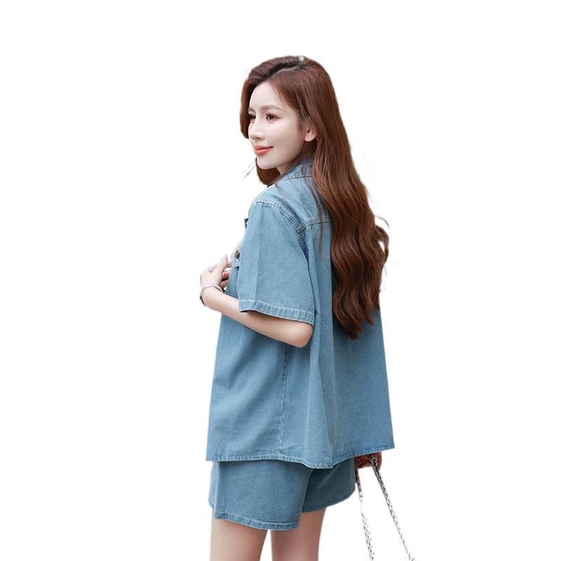 Sun Yi 2026 Women's Casual Short Sleeve Denim Shirt