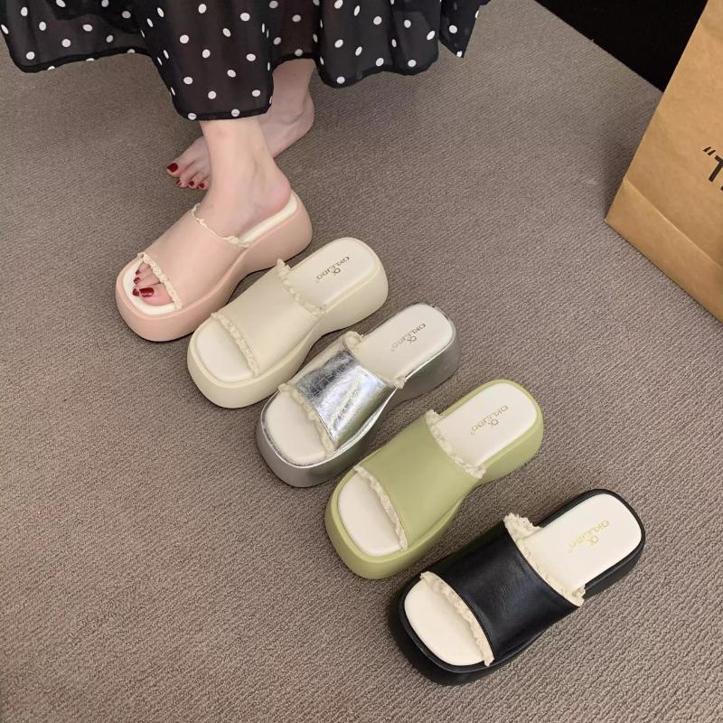 Fashion Flats Platform Women Slippers Casual New Summer Shoes Fashion 2025 Trend Sandals Slingback Woman Flip Flops Beach Slides Zapatos