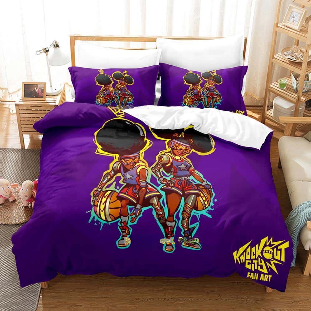 Fashion 3D Print Anime Game Knockout City Bedding Collection Single Twin Full Queen King Size Bed Collection Adult Kid Bedroom Duvetcover Collections