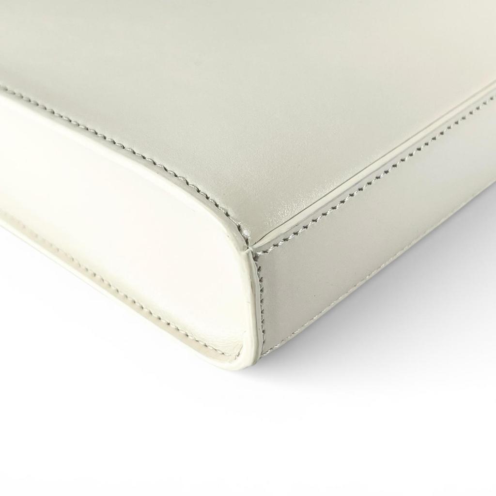 Pristine JIL SANDER Shoulder Bag Tangle SM White Leather Women Used