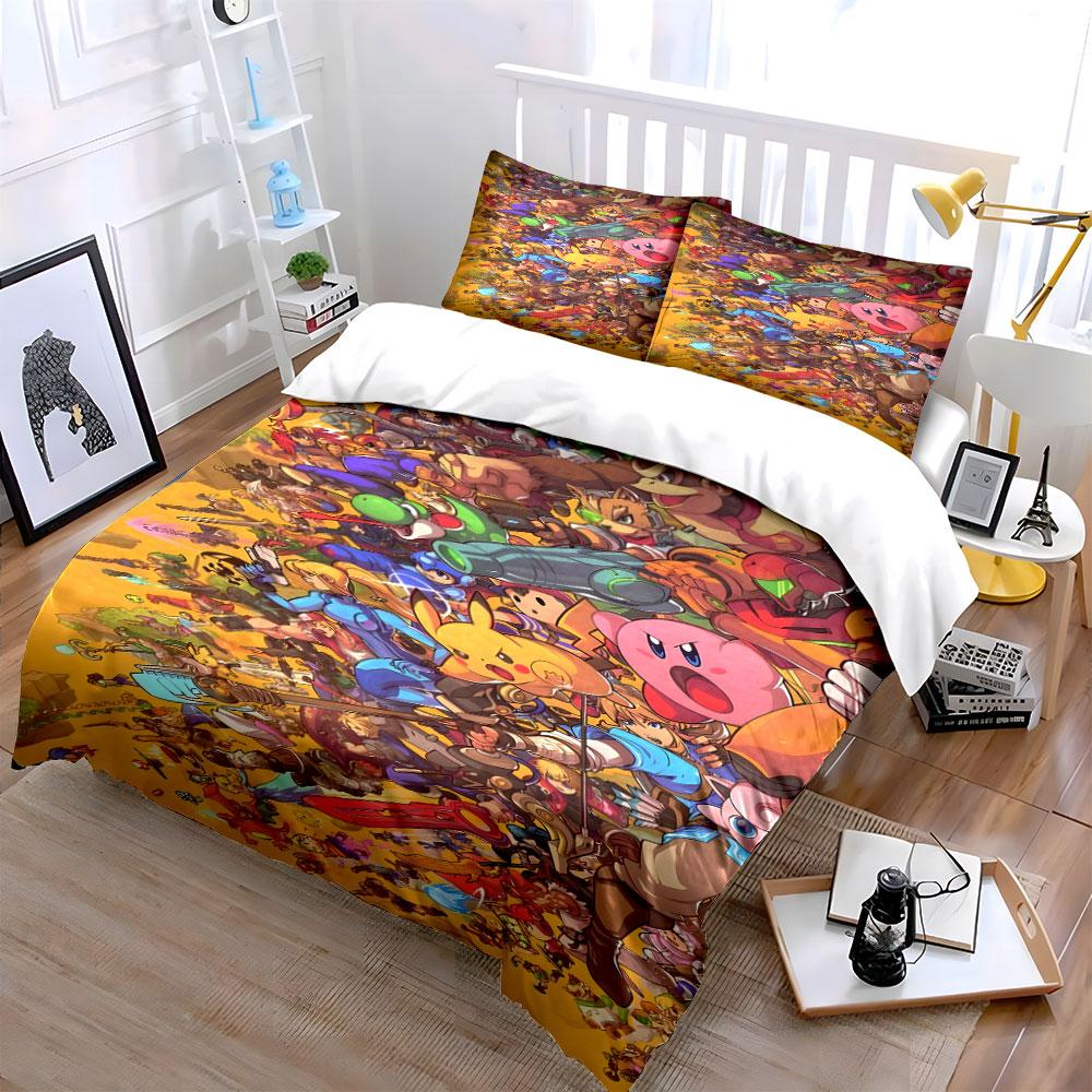 Colorful characters and icons. Bedding sets Duvet cover sets Duvet covers Pillowcases(1* Duvet Cover 2* Pillowcases without duvet insert)