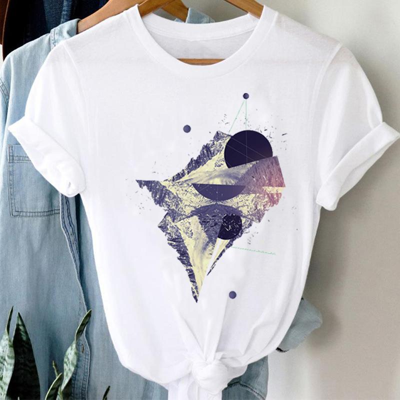 T-Shirts Women 90S Star Fashion Short Sleeve Trend Spring Summer Clothes Stylish Tshirt Top Lady Print Girl Tee T-Shirt