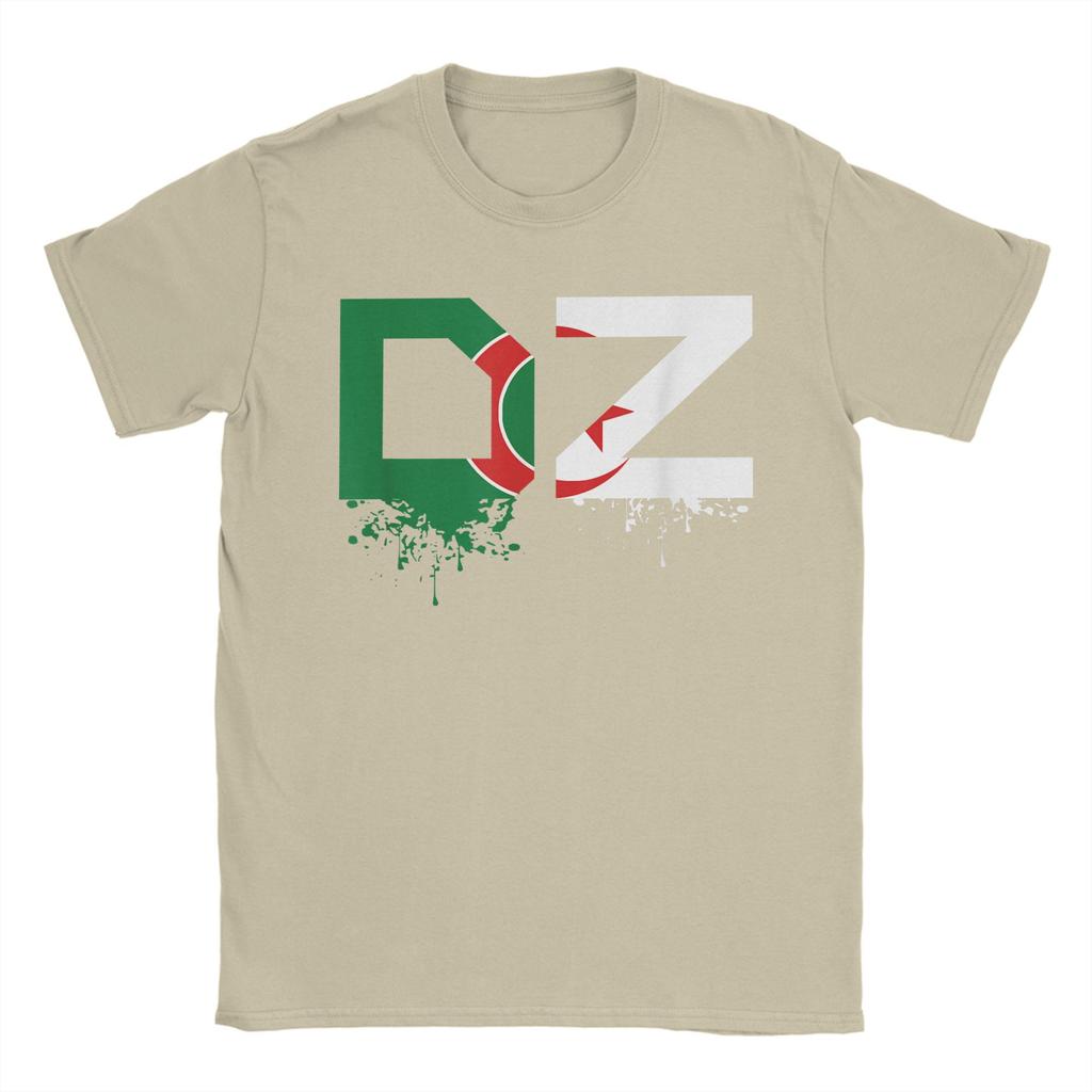 DZ Algeria Algerian Flag Men T Shirt Africa Arab Novelty Tees Short Sleeve Round Collar T-Shirt Cotton Summer Clothing