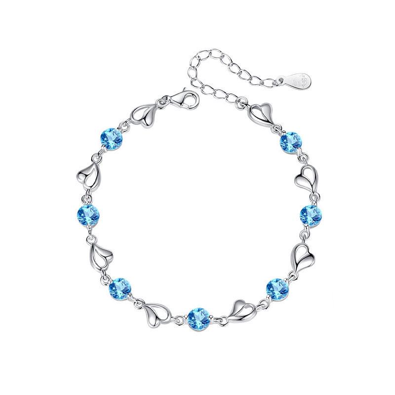 Bracelet Cœur Zircon pour Femme - Style Japonais et Coréen, Design Luxe Léger, Cadeau Parfait pour Meilleure Amie