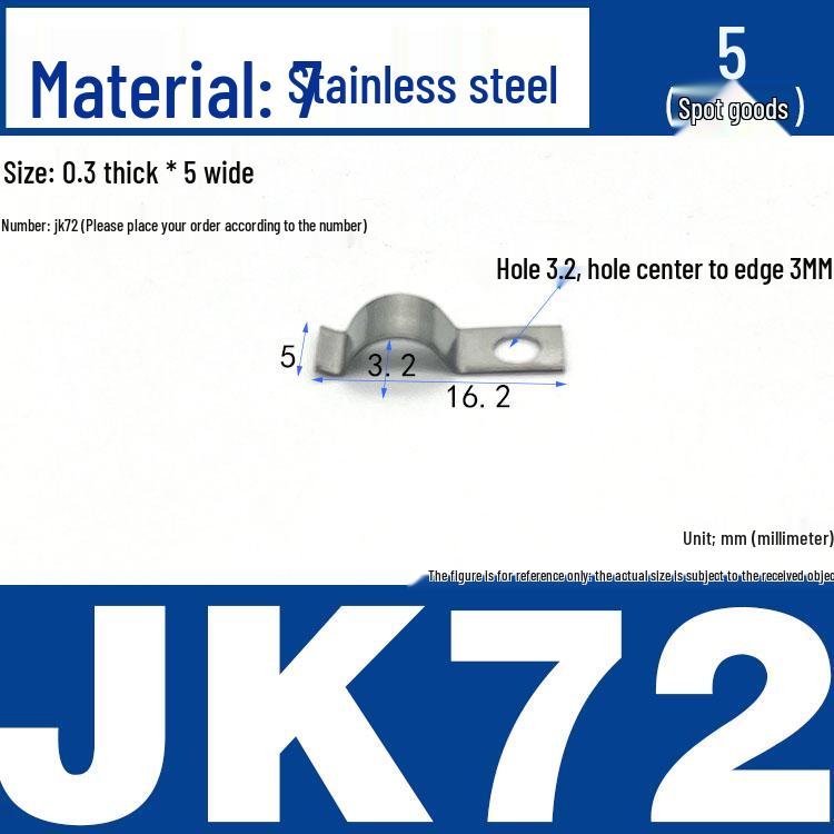 Stainless Steel Spring Clip: Metal Crimp, Wire Baffle, Pipe Holder, Conductive Manganese.