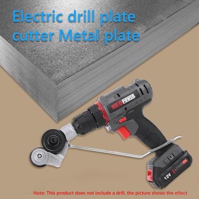 Electric Drill Plate Cutter Double Headed Metal Nibbler Cutter High Hardness Sheet Metal Scissors for Iron Sheet Precise Cutting