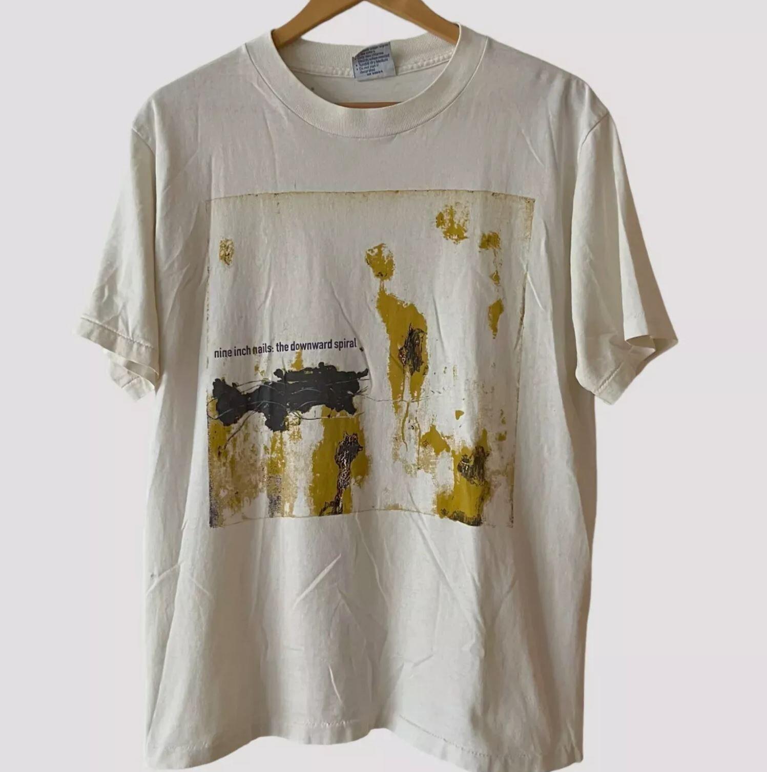 Nine Inch Nails The Downward Spiral White Shirt Unisex Men Women XXL