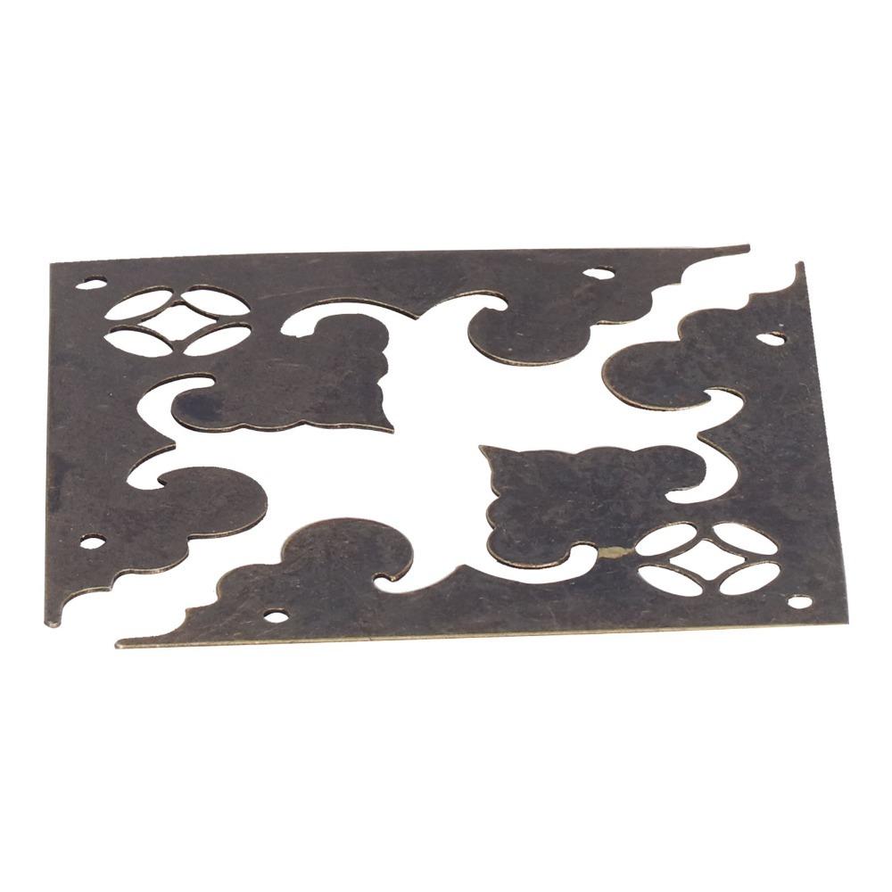 10pcs With Screws Antique Box Corner Protector Antique Bronze Wood Box Corner Furniture Hardware