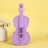 Cute Design Violin Pencil Case Lightweight Silicone Pen Box Musical Note Cutouts  Music Theme
