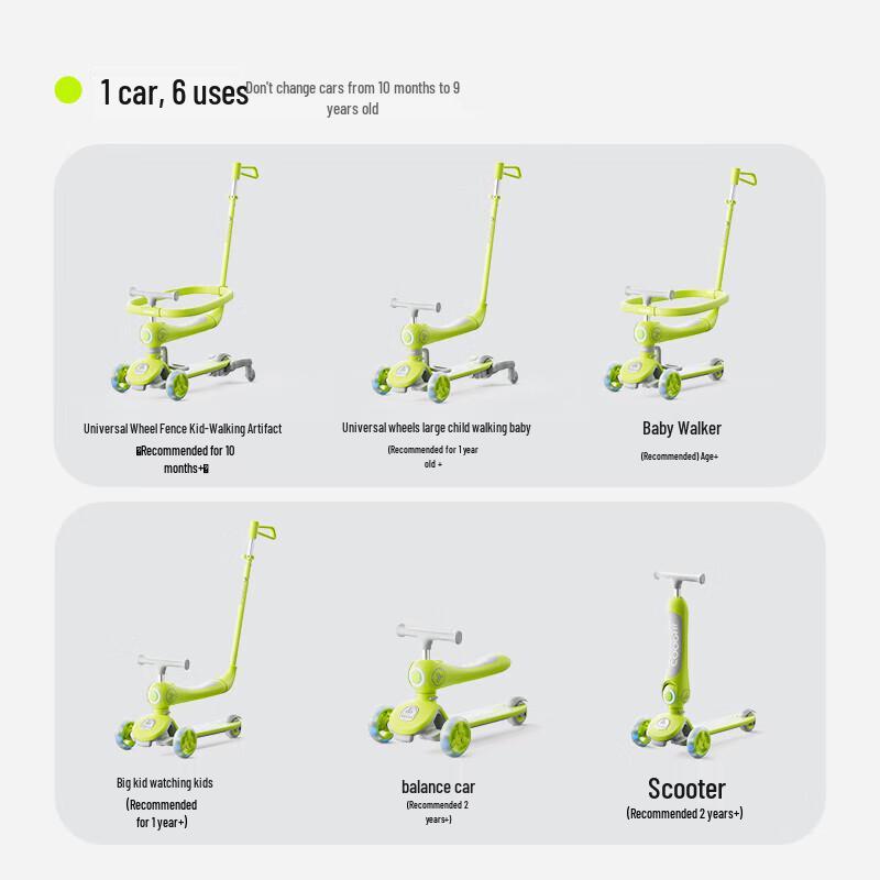 

Cool Ride Kids 4-in-1 Foldable Light-Up Scooter