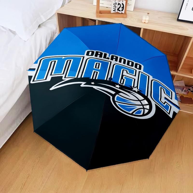 Orlando basketball Umbrella Folding umbrella, automatic umbrella 8-Frame for Travel, camping Use Gift for Halloween Christmas