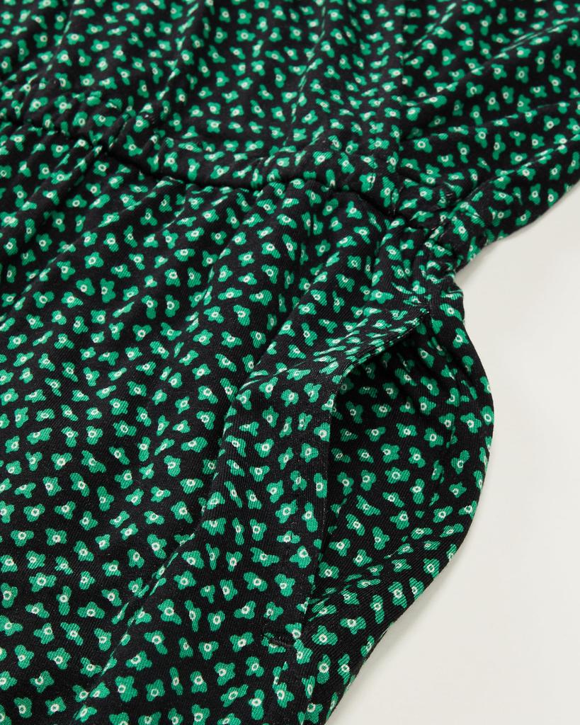 Amazon Essentials Cropped Jumpsuit with Wide Elastic Short Cloud Size M Women's Legs, Waist, Sleeves, Print,