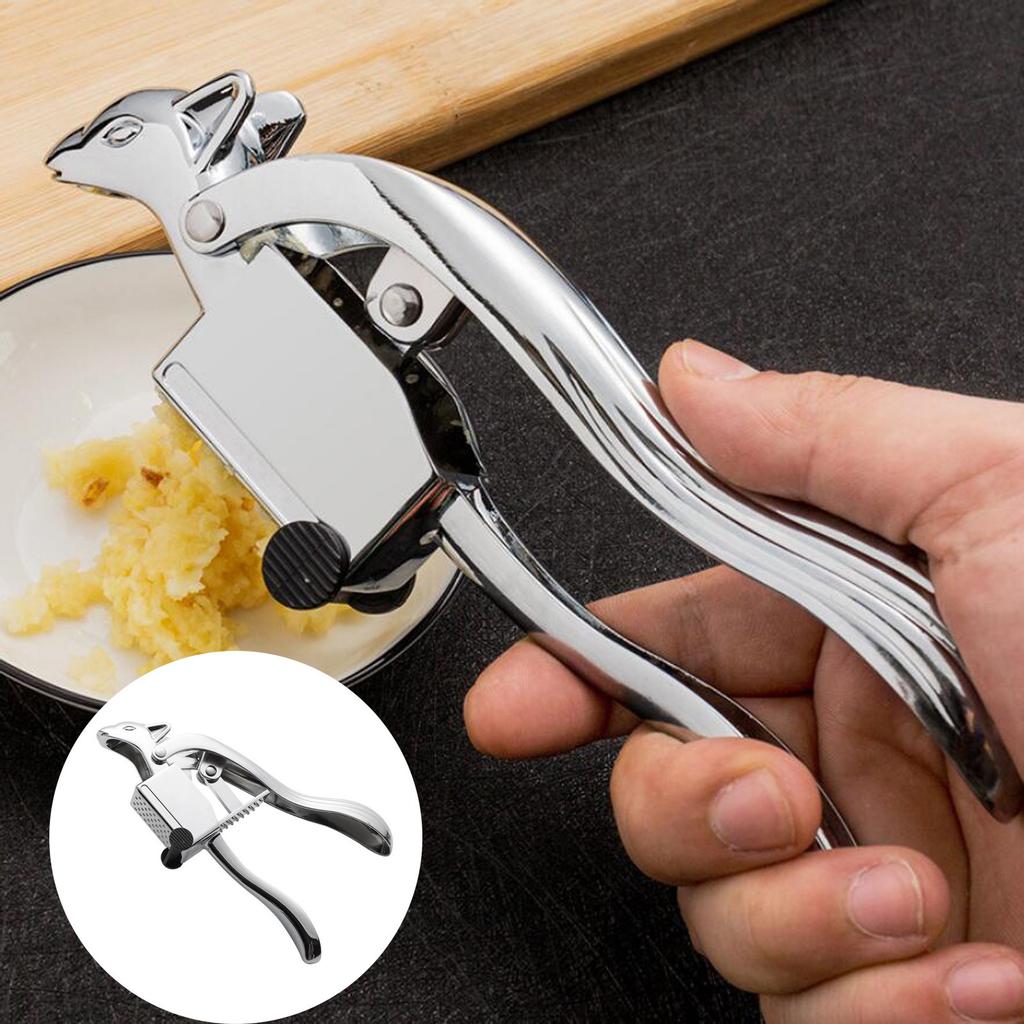 Garlic Press Presser Crusher Chopper Peeler Cutter mincer stainless steel