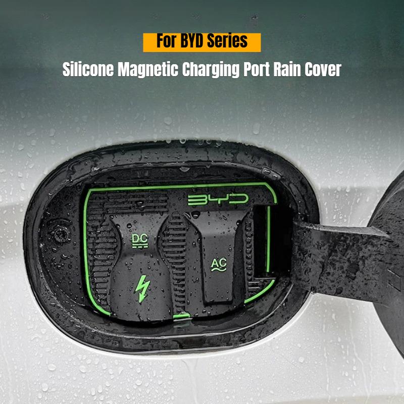 Magnetic Car Charging Port Rain Cover for BYD Yuan Plus Song Plus Atto3 Dolphin Seagull Denza D9 Waterproof EV Charger Protector