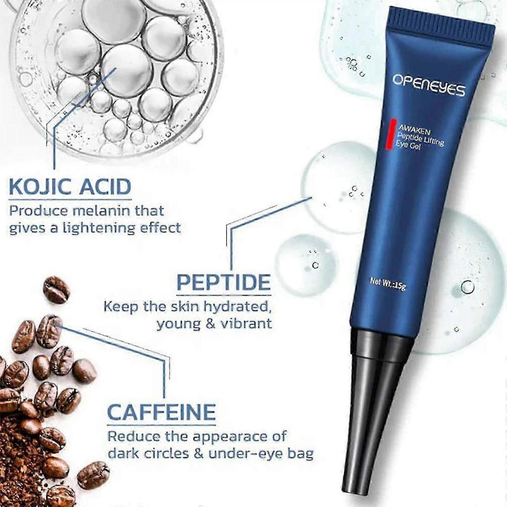 3pz Openeyes Awaken Peptide Lifting Gel Occhi Openeyes Crema Occhi Defaticante, Per Ridurre Gonfiore/borse sotto gli Occhi/occhiaie/rughe S04 Nuovo Arrivo
