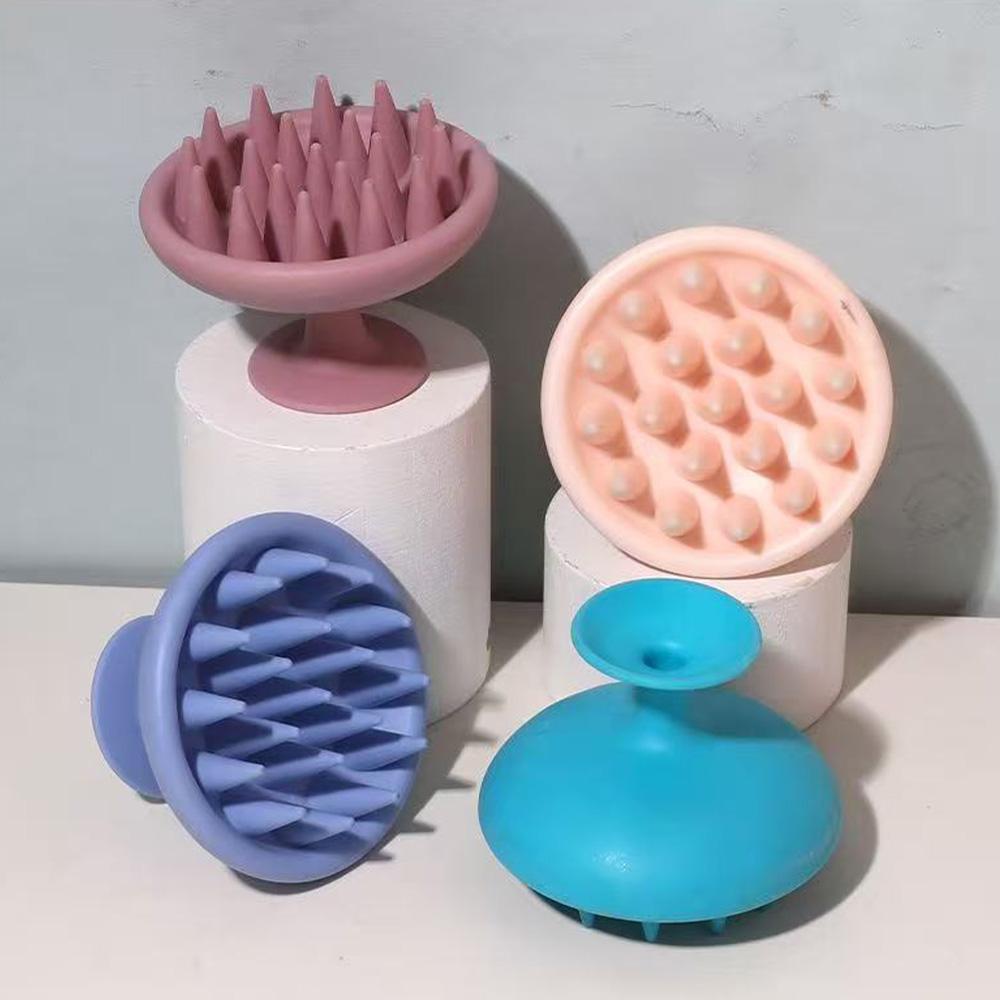 Hot Sale Custom Waterproof Silicone Shampoo Scrub Brush Exfoliator Comb Hair Growth Scalp Massager