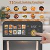 Air Fryer 10L, Large Capacity Oil-Free Air Fryer Oven, 1800W Digital Touchscreen, 8 Preset Cooking Functions, Viewing Window & Interior Light