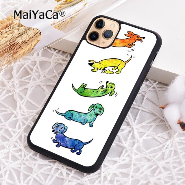 MaiYaCa Dachshund Sausage Dog Lover Heartbeat Phone Case For iPhone 17 Air 16 Pro Max 15 14 Plus 12 13 Cover Coque