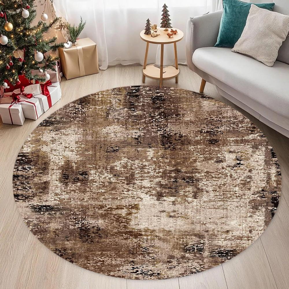 Modern Abstract Art Carpet Mat Rug, Stylish & Elegant Home Decoration with Grey Tone for Living Room Bedroom Bedroom Decor